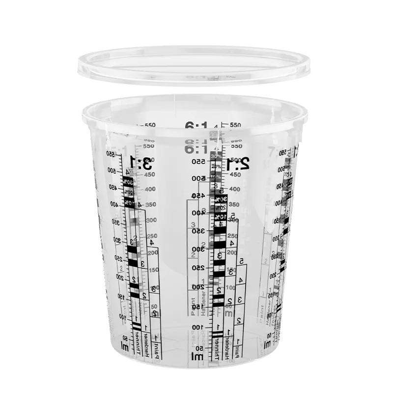 680ml PP Cas Pencampuran Cat Automotif dengan penutup